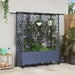 Hevet Bed med Trellis og Tak Grå 163,5 x 40 x 142 cm PP