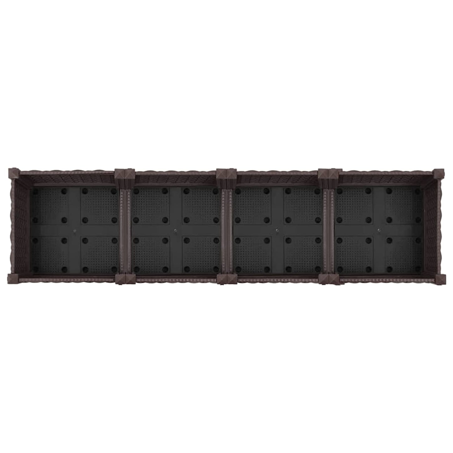 Hagekrukke med hjul Brun 160 x 40 x 29 cm PP