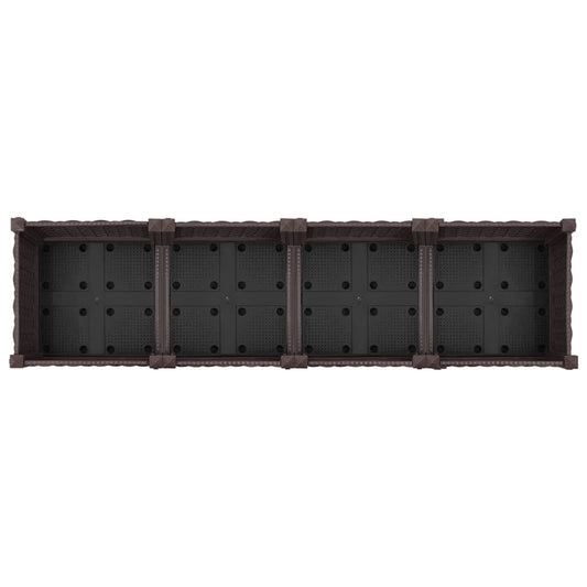 Hagekrukke med hjul Brun 160 x 40 x 29 cm PP