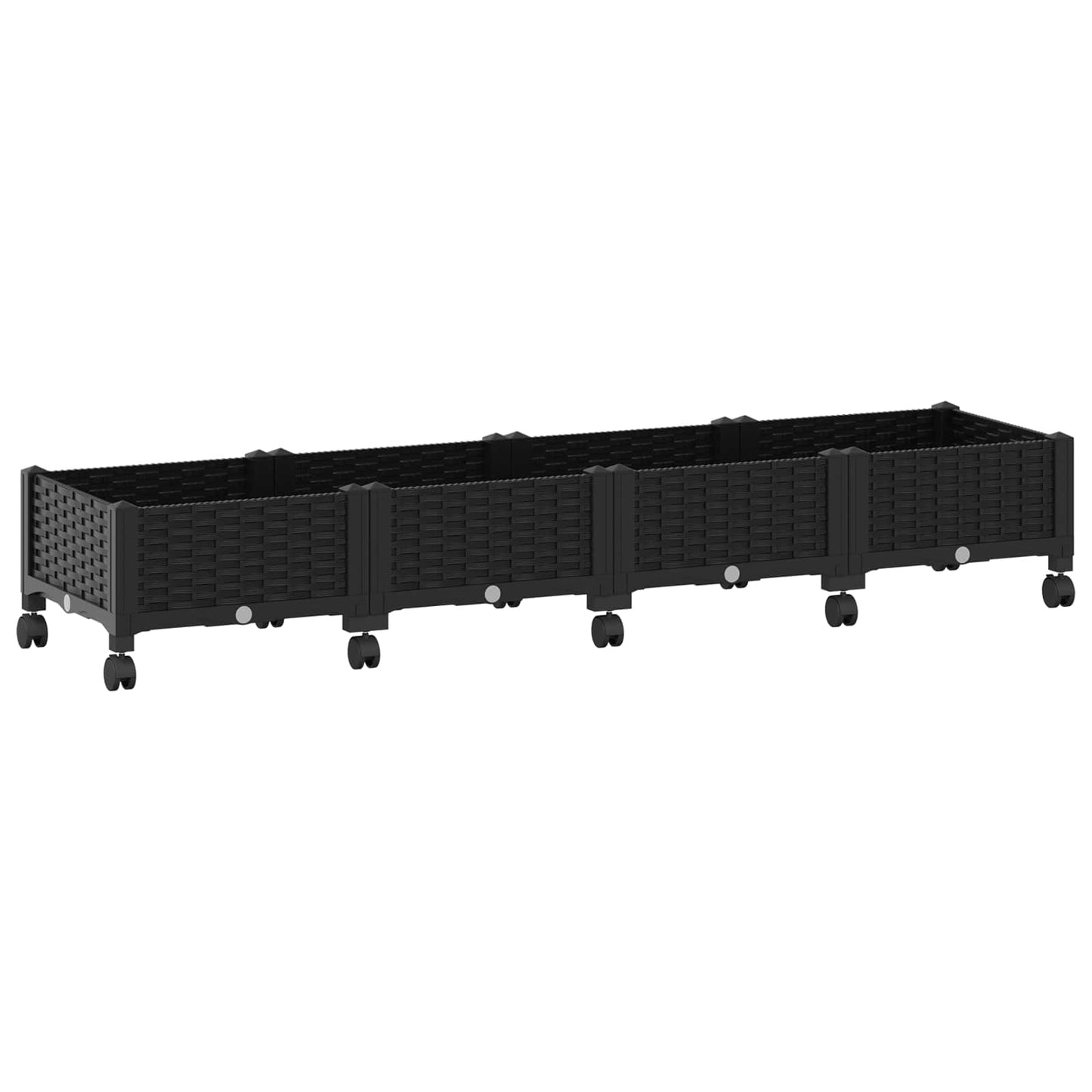 Hagekrukke med hjul Svart 160 x 40 x 29 cm PP