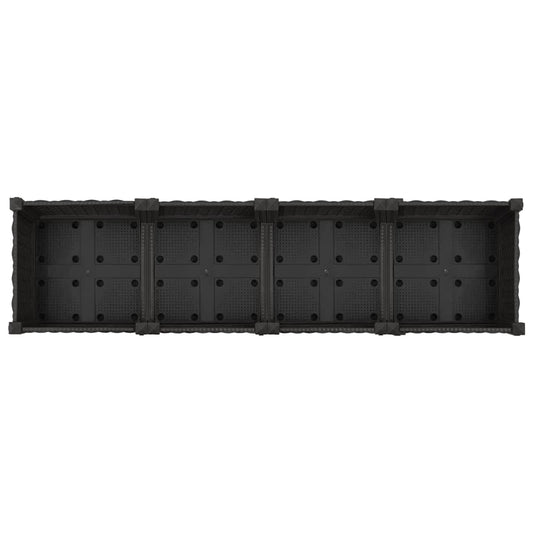 Hagekrukke med hjul Svart 160 x 40 x 29 cm PP
