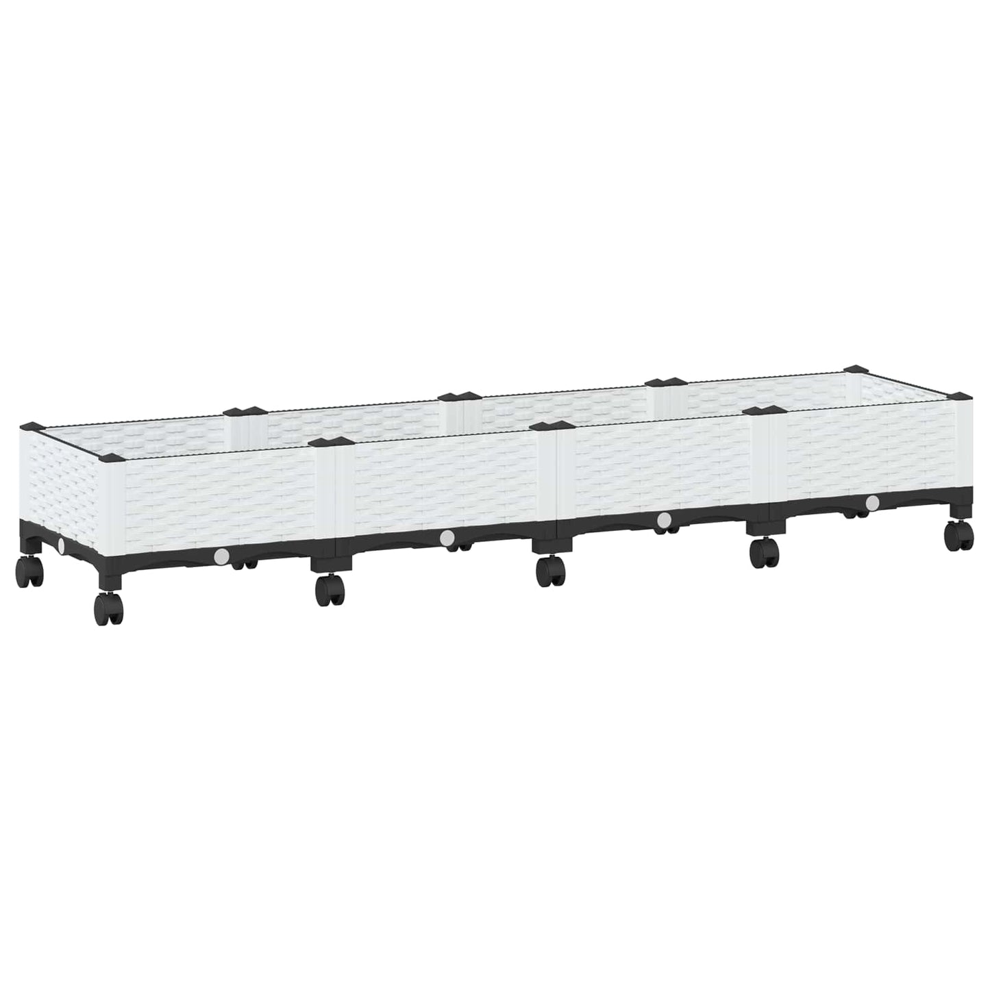 Hagekrukke med hjul Hvit 160 x 40 x 33 cm PP