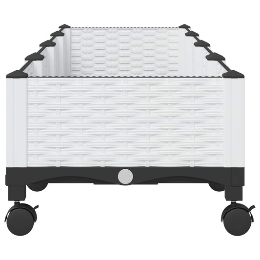 Hagekrukke med hjul Hvit 160 x 40 x 33 cm PP