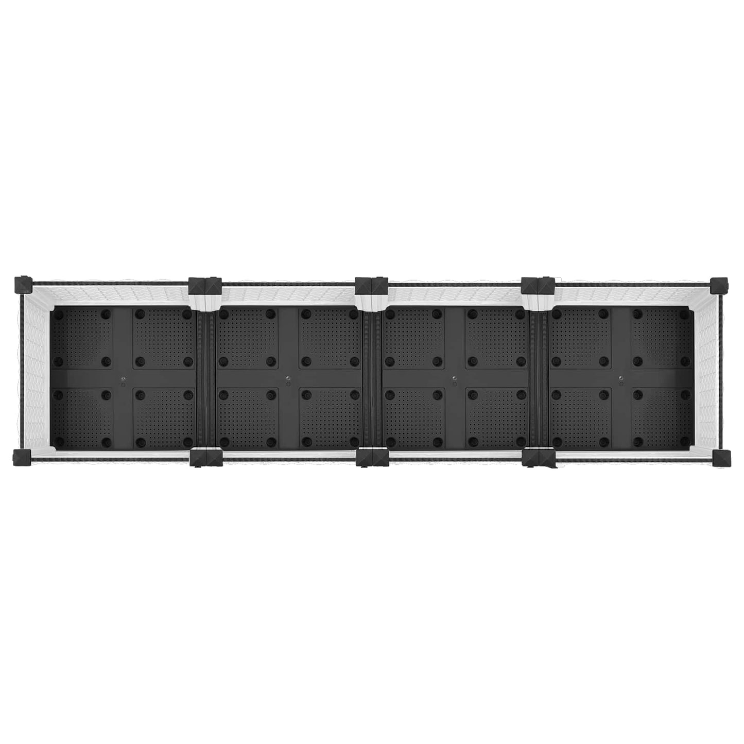 Hagekrukke med hjul Hvit 160 x 40 x 33 cm PP