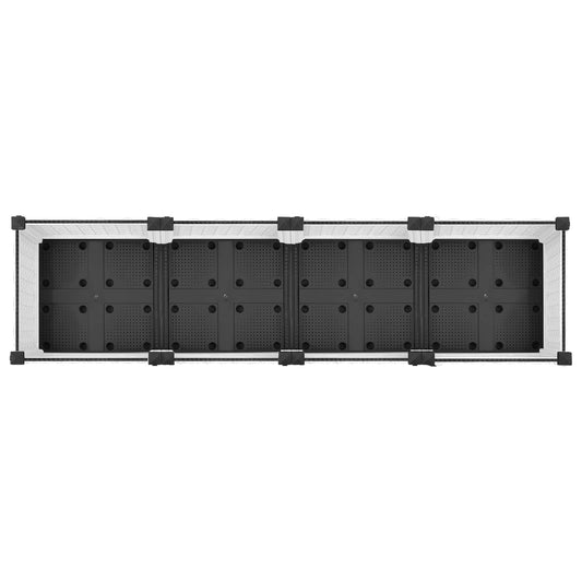 Hagekrukke med hjul Hvit 160 x 40 x 33 cm PP