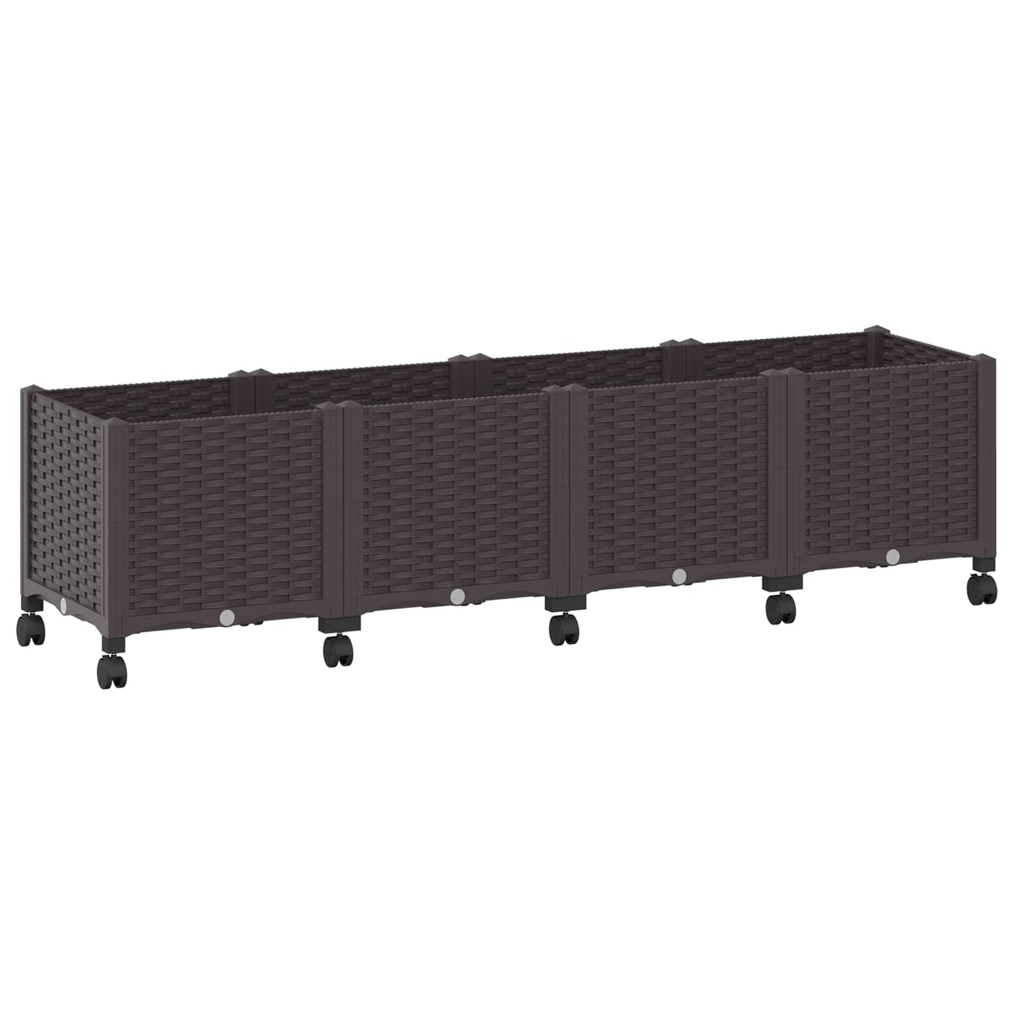 Hagekrukke med hjul Brun 160 x 40 x 44 cm PP