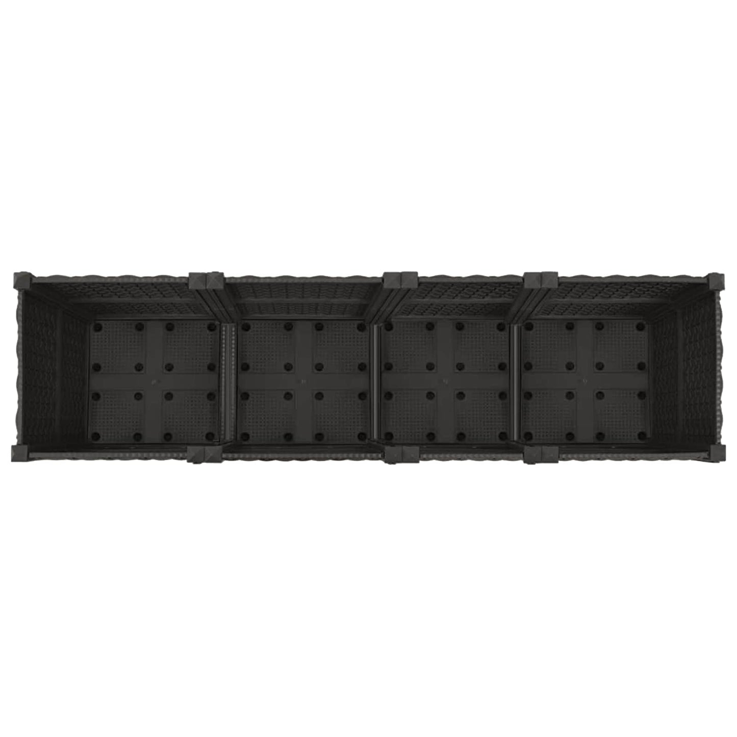 Hagekrukke med hjul Svart 160 x 40 x 44 cm PP