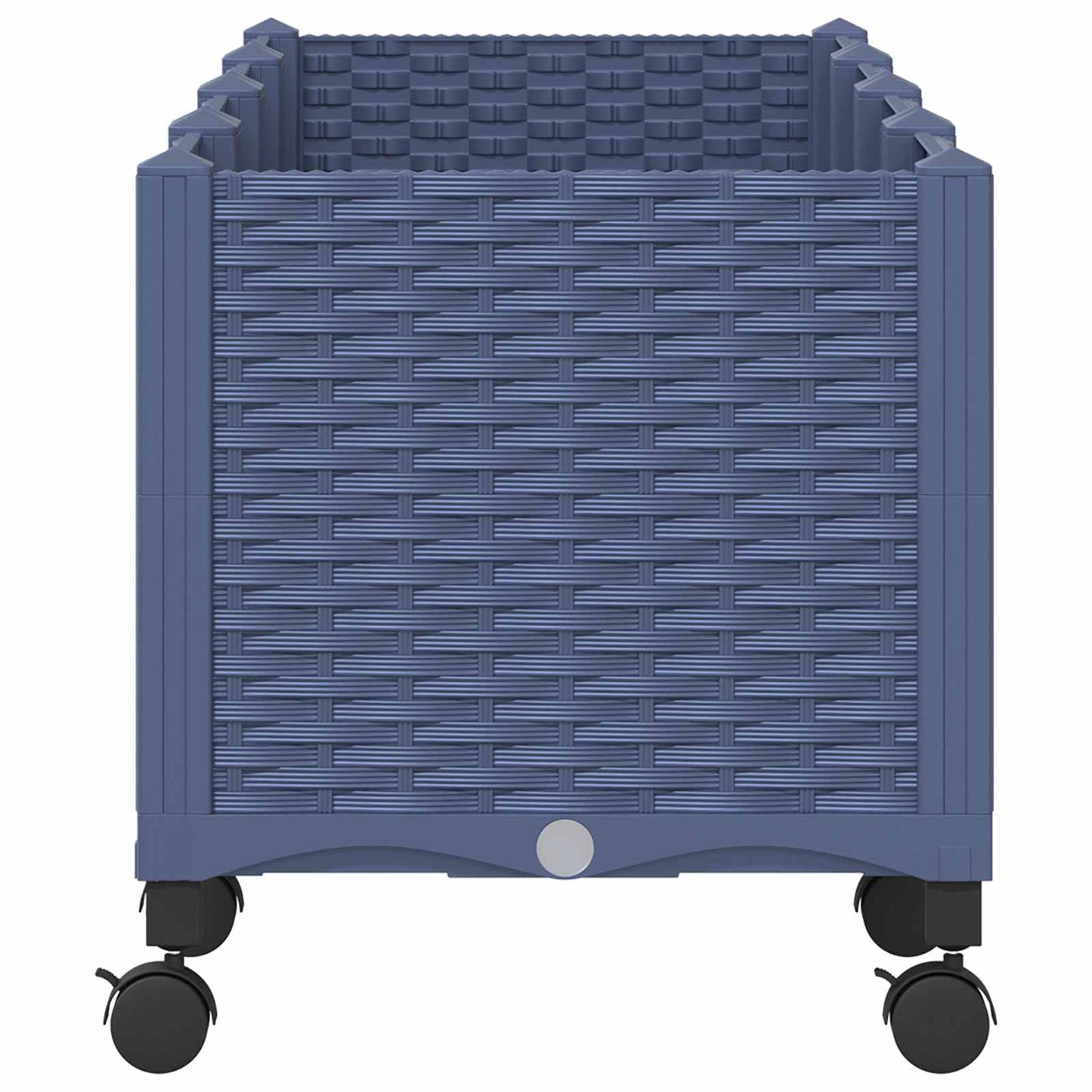 Hagekrukke med hjul Blågrå 160 x 40 x 48 cm PP