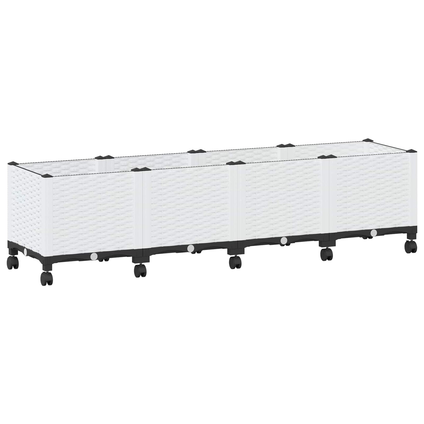 Hagekrukke med hjul Hvit 160 x 40 x 48 cm PP