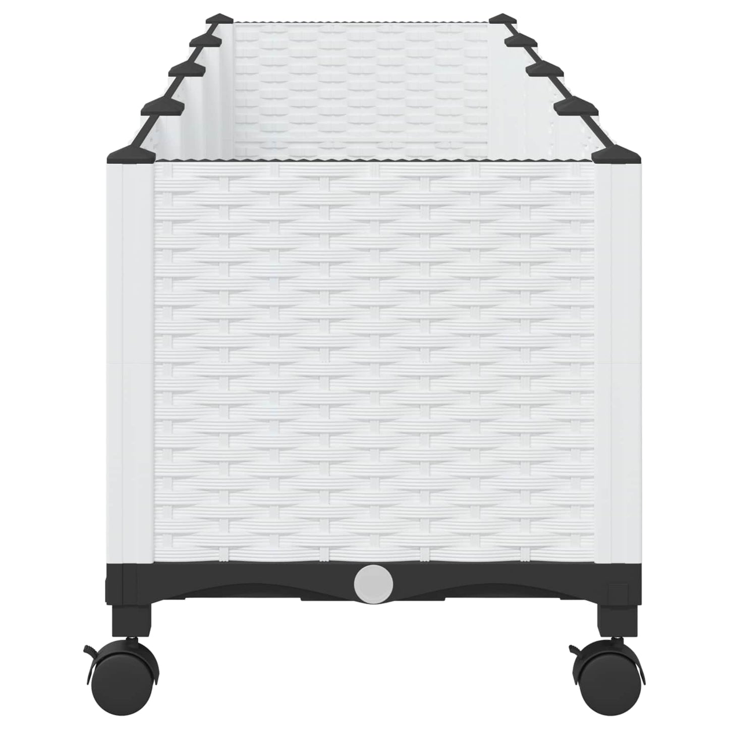 Hagekrukke med hjul Hvit 160 x 40 x 48 cm PP