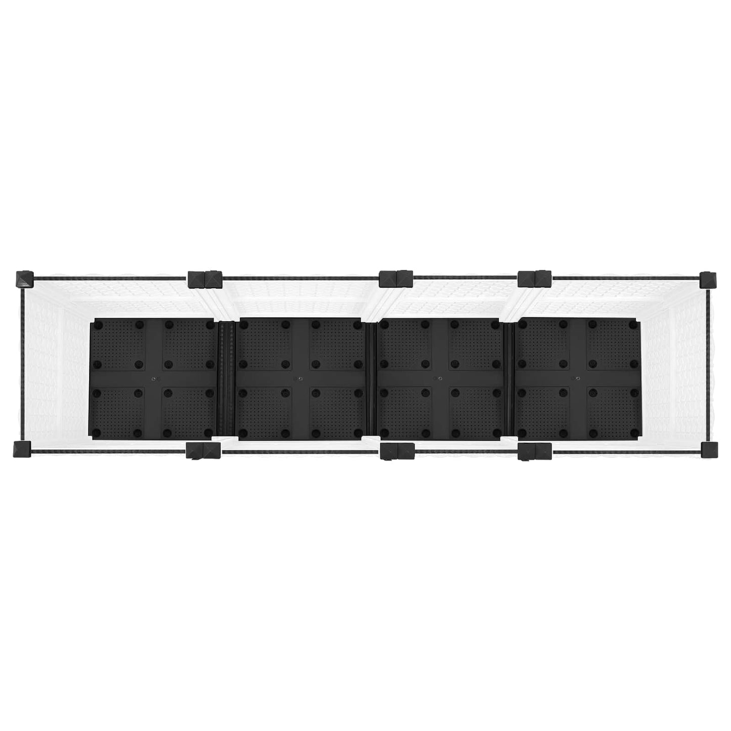 Hagekrukke med hjul Hvit 160 x 40 x 48 cm PP