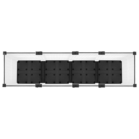 Hagekrukke med hjul Hvit 160 x 40 x 48 cm PP