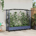 Hevet Bed med Trellis og Tak Grå 207 x 40 x 129 cm PP