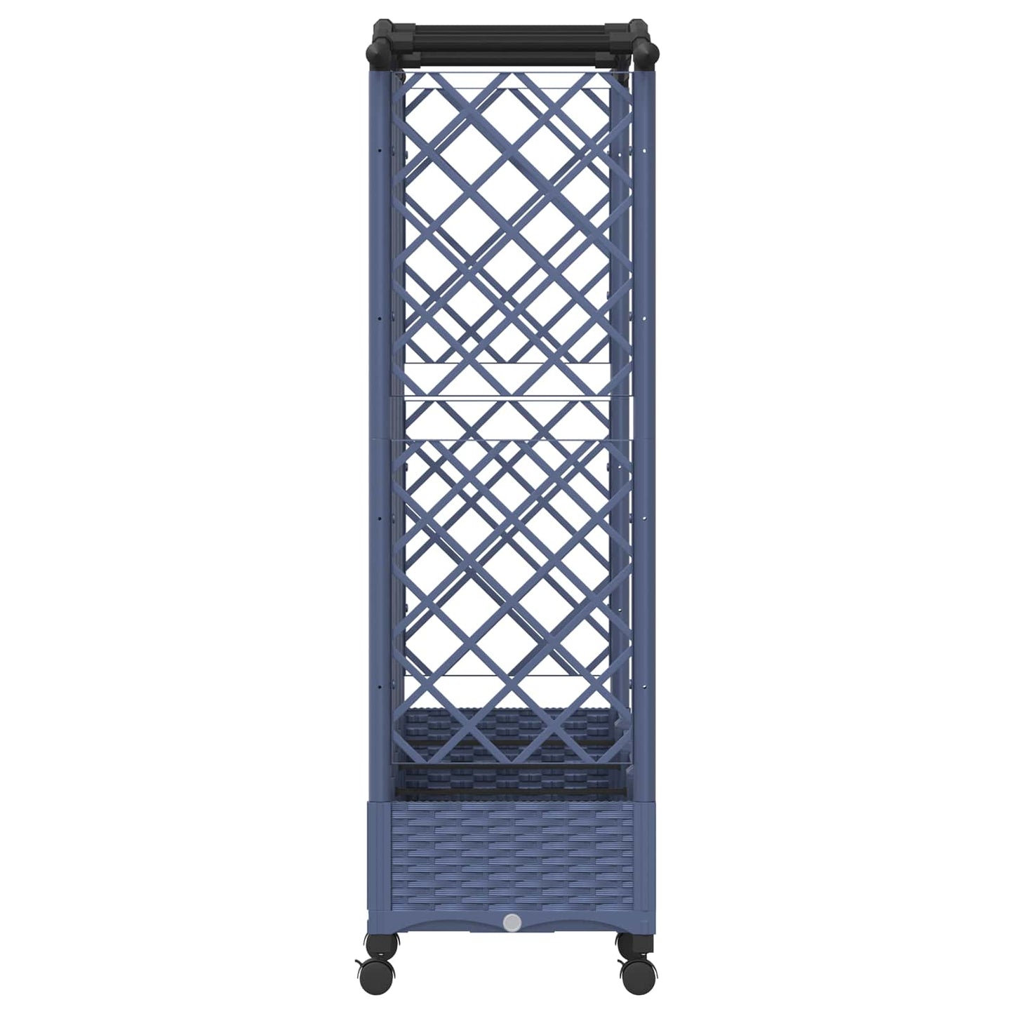 Hevet Bed med Trellis og Tak Grå 203,5 x 40 x 129 cm PP