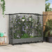 Hevet Bed med Trellis og Tak Lysegrå 203,5 x 40 x 129 cm PP