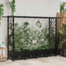 Hevet Bed med Trellis og Tak Svart 203 x 40 x 127 cm PP