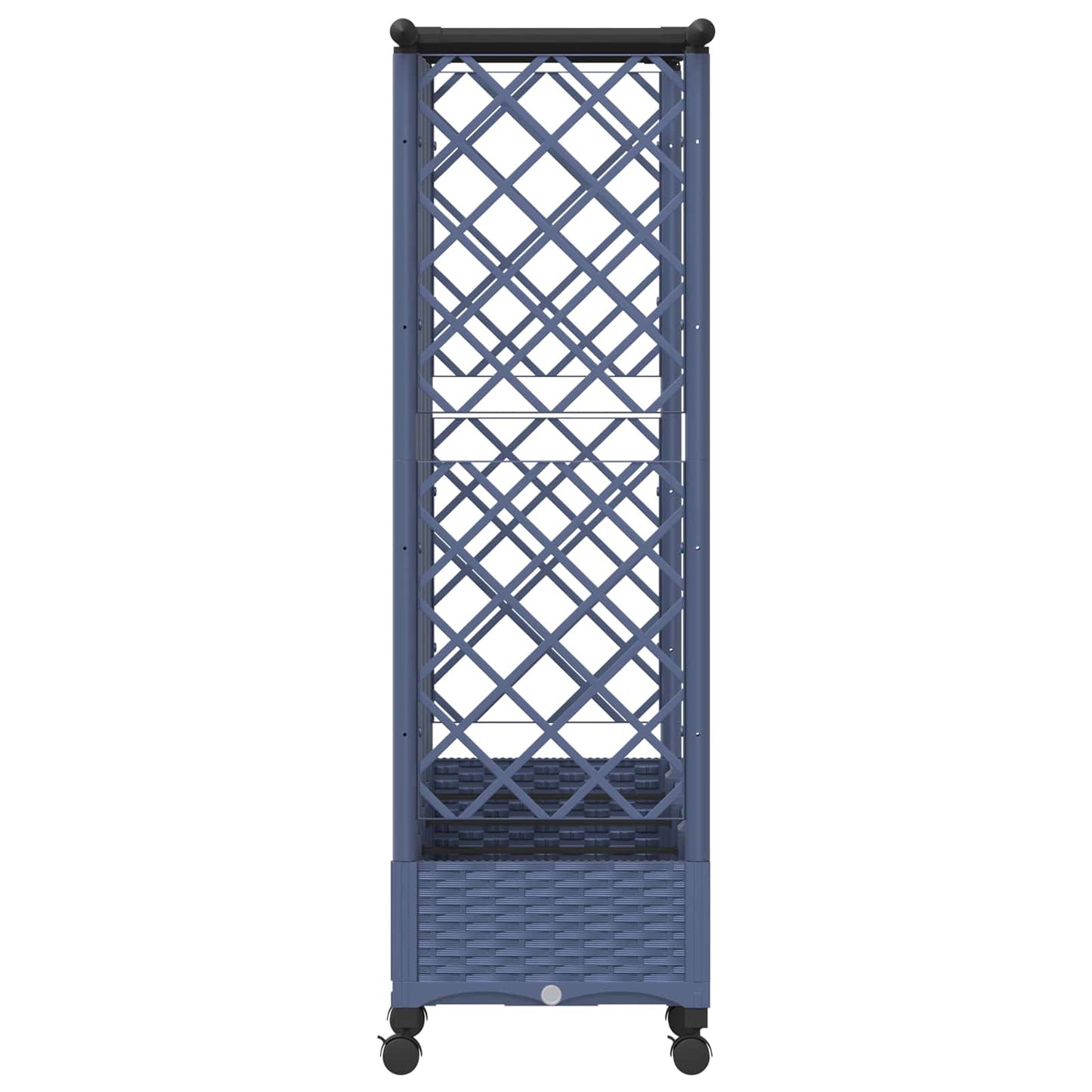 Hevet Bed med Trellis og Tak Grå 202,5 x 40 x 127 cm PP