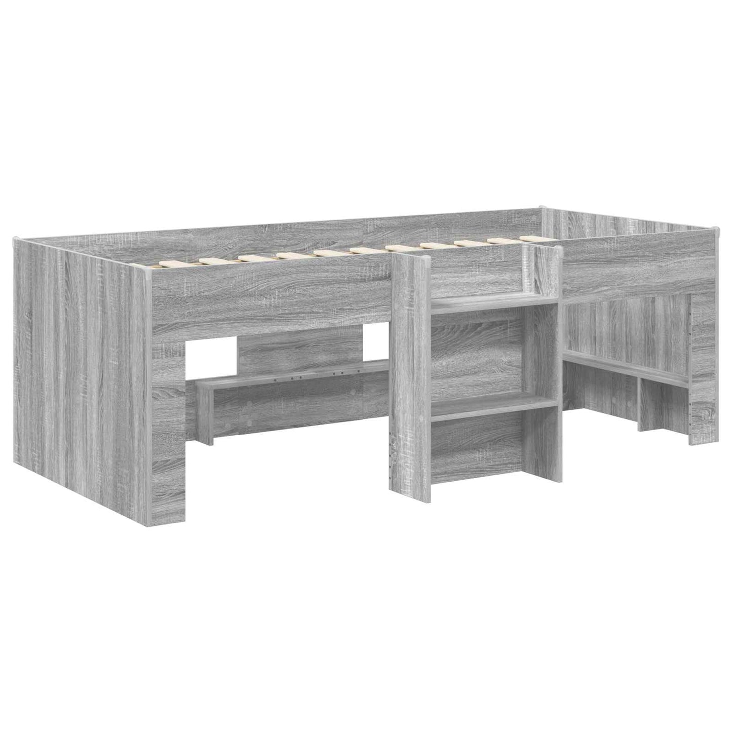 Barnas Høye Sengramme 2 pcs Grå Sonoma 203 x 101,1 x 68,5 cm