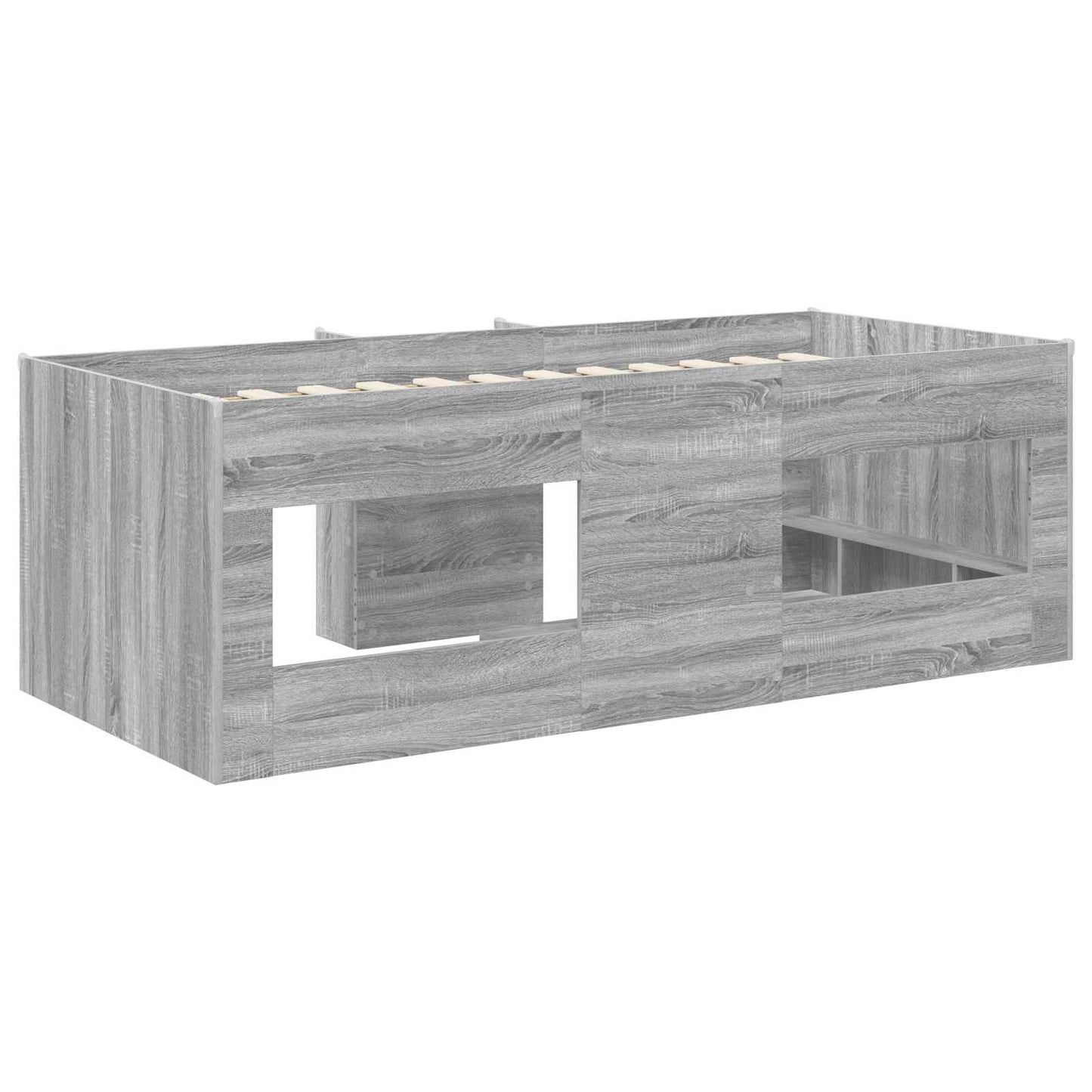 Barnas Høye Sengramme 2 pcs Grå Sonoma 203 x 101,1 x 68,5 cm