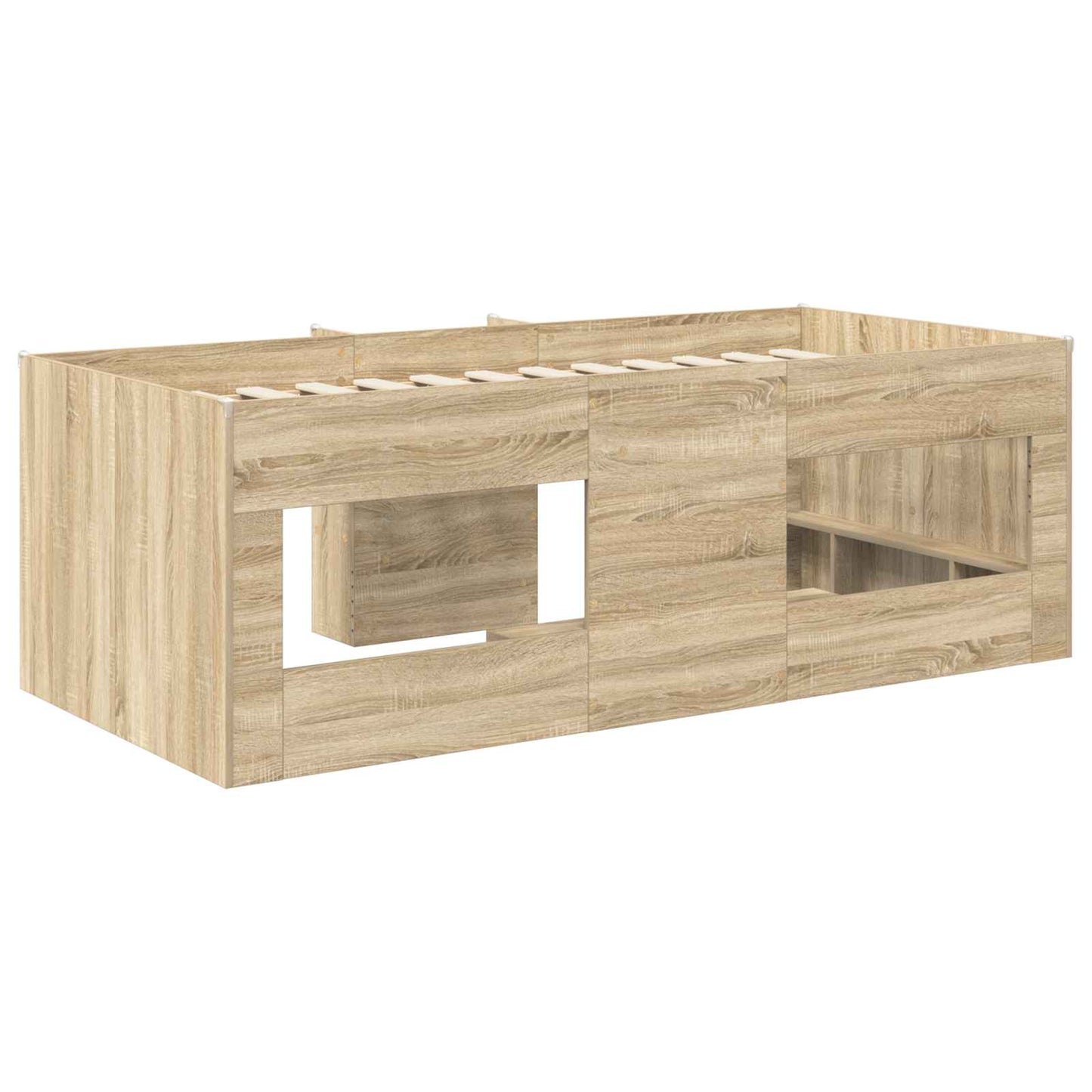 Barnas Høye Sengramme Sonoma eik 90 x 200 cm Konstruert tre