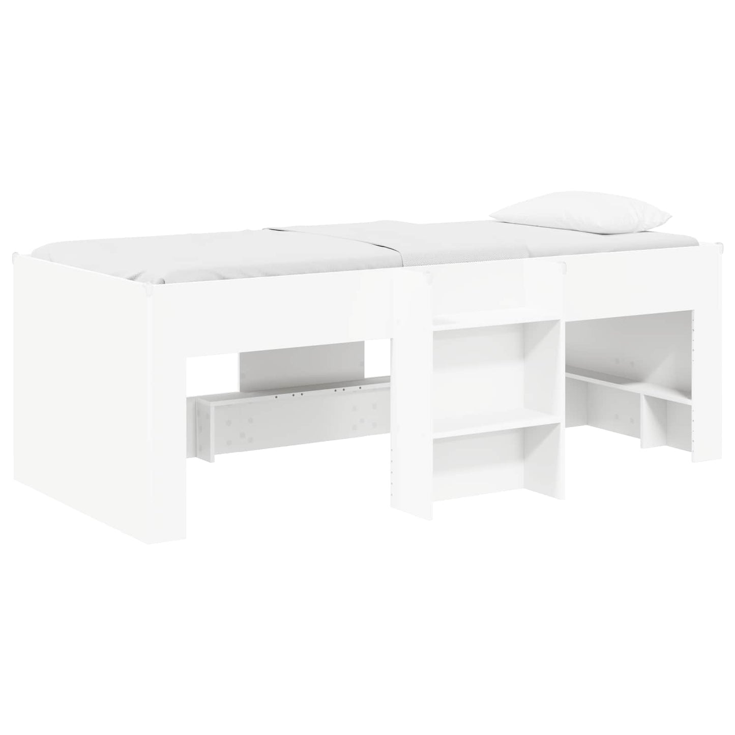 Barnas Høye Sengramme 2 pcs Hvit 98.5 x 200 cm Konstruert tre