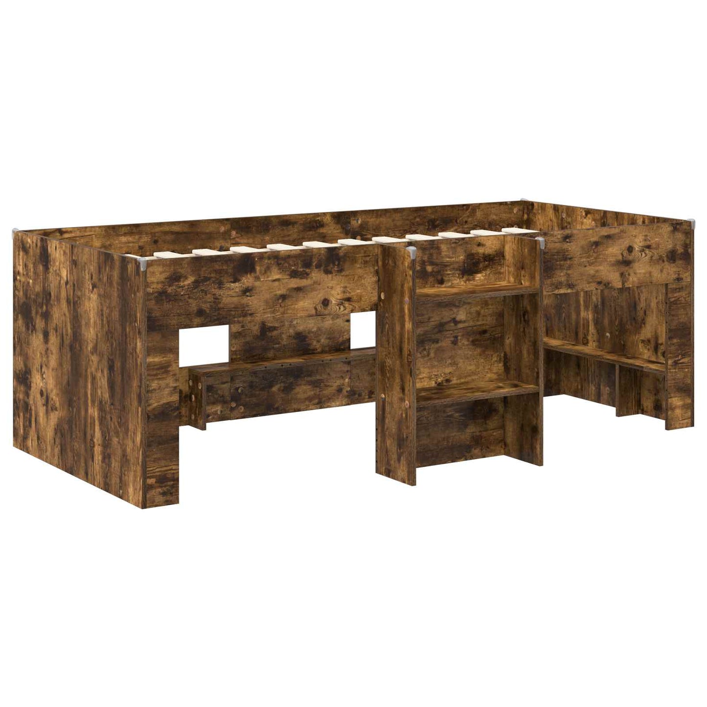 Barnas Høye Sengramme 2 pcs Røkt Eik 98.5 x 200 cm