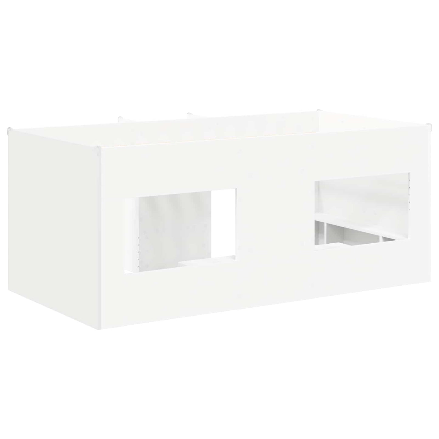 Barnas Høye Sengramme Hvit 80 x 160 cm Konstruert tre
