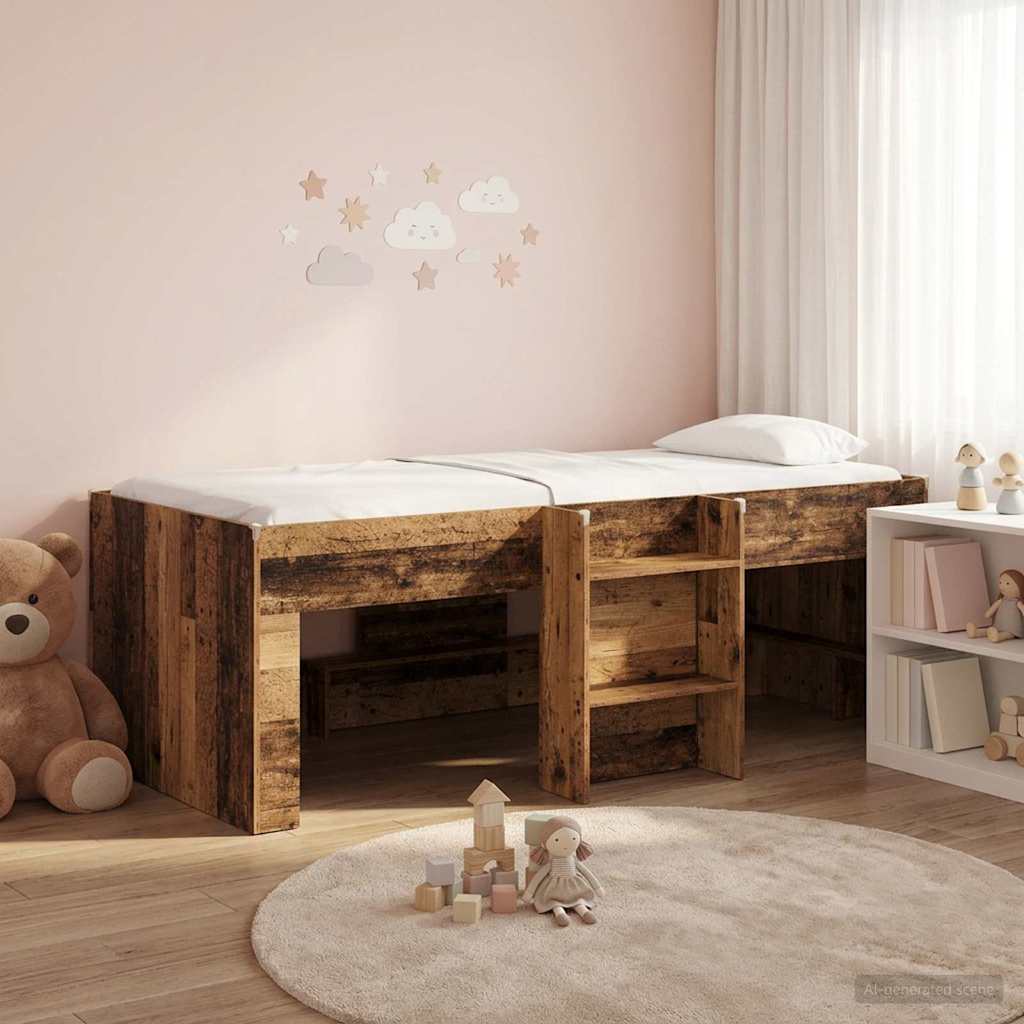 Barnas Høye Sengramme 2 pcs Gammelt tre 193 x 96,1 x 68,5 cm