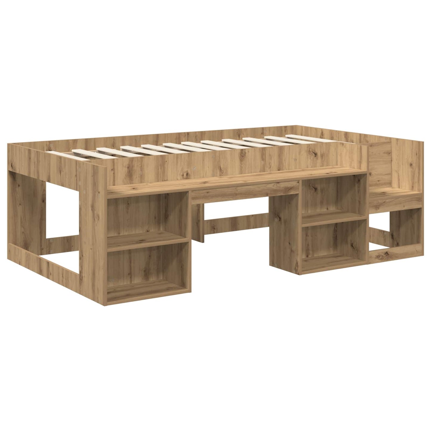 Barneseng med oppbevaring Artisan eik 90 x 200 cm
