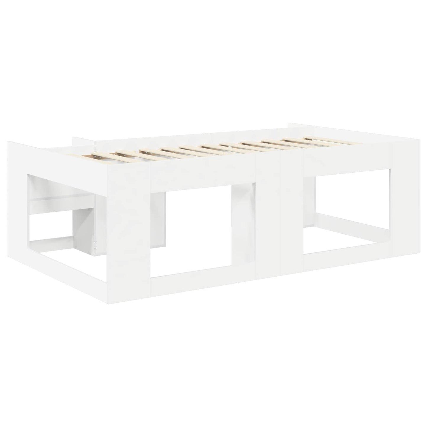 Barneseng med oppbevaring Hvit 98.5 x 200 cm Konstruert tre