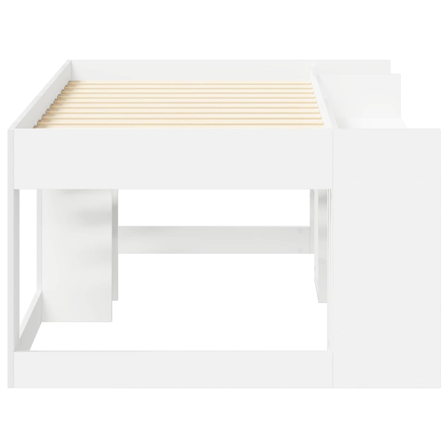Barneseng med oppbevaring Hvit 80 x 160 cm Konstruert tre