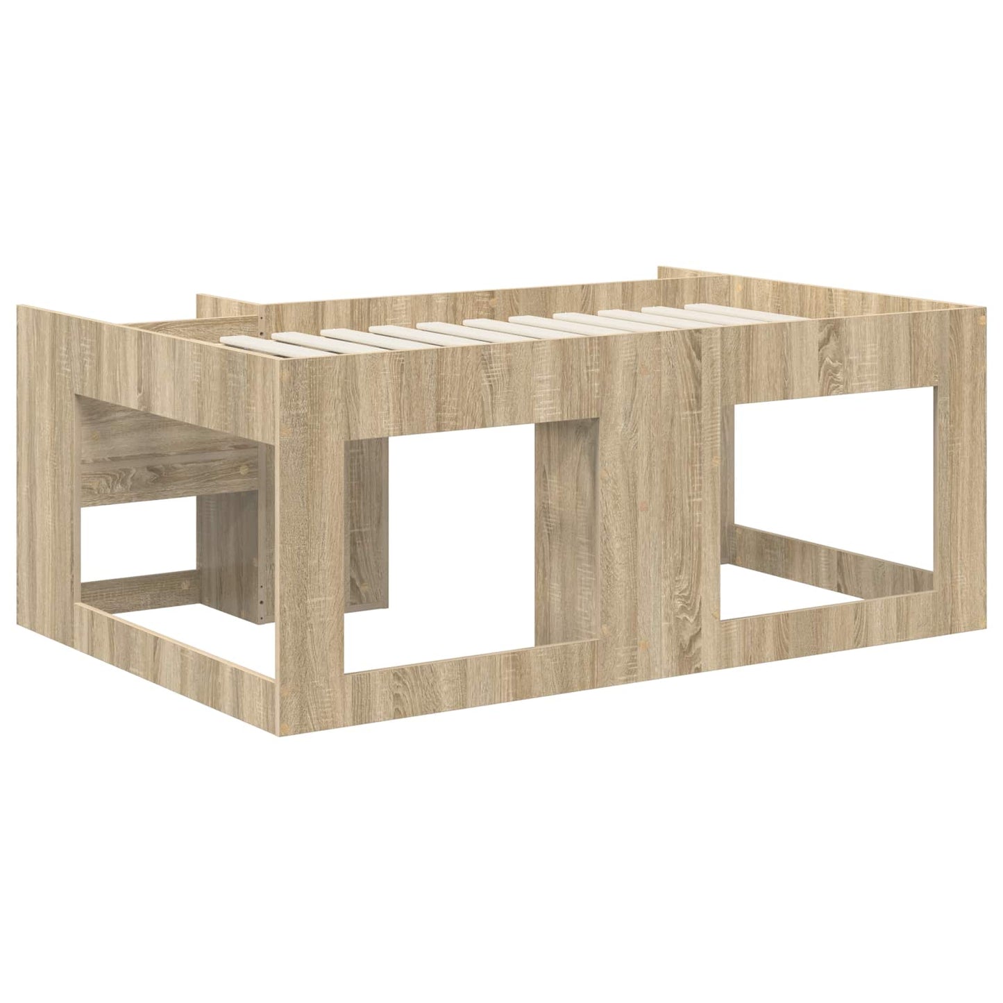 Barneseng med oppbevaring Sonoma eik 80 x 160 cm Konstruert tre