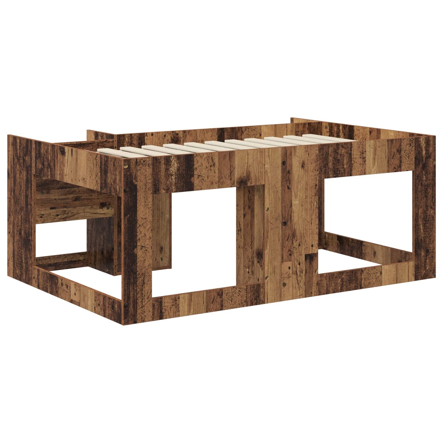 Barneseng med oppbevaring Gammelt tre 80 x 160 cm