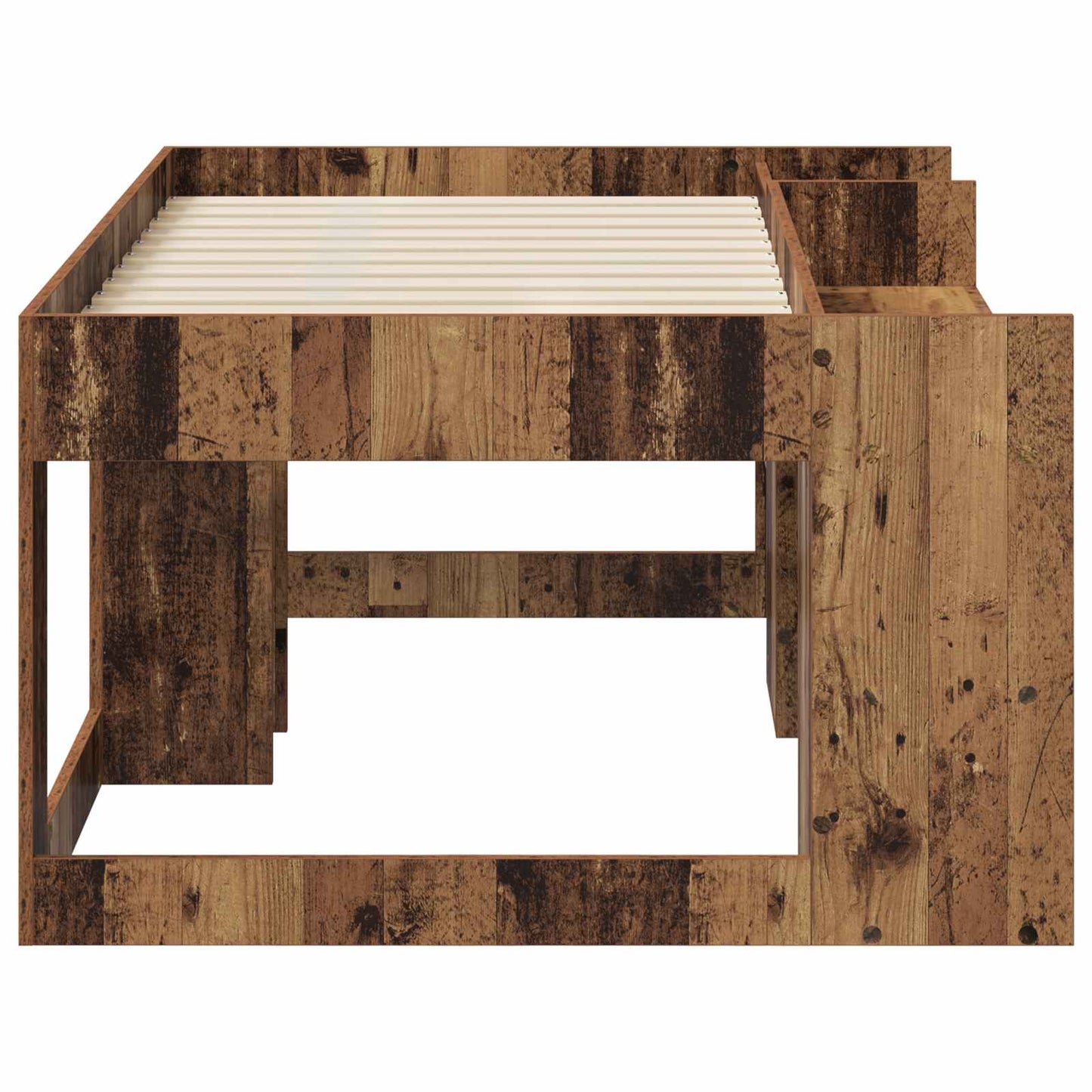 Barneseng med oppbevaring Gammelt tre 80 x 160 cm