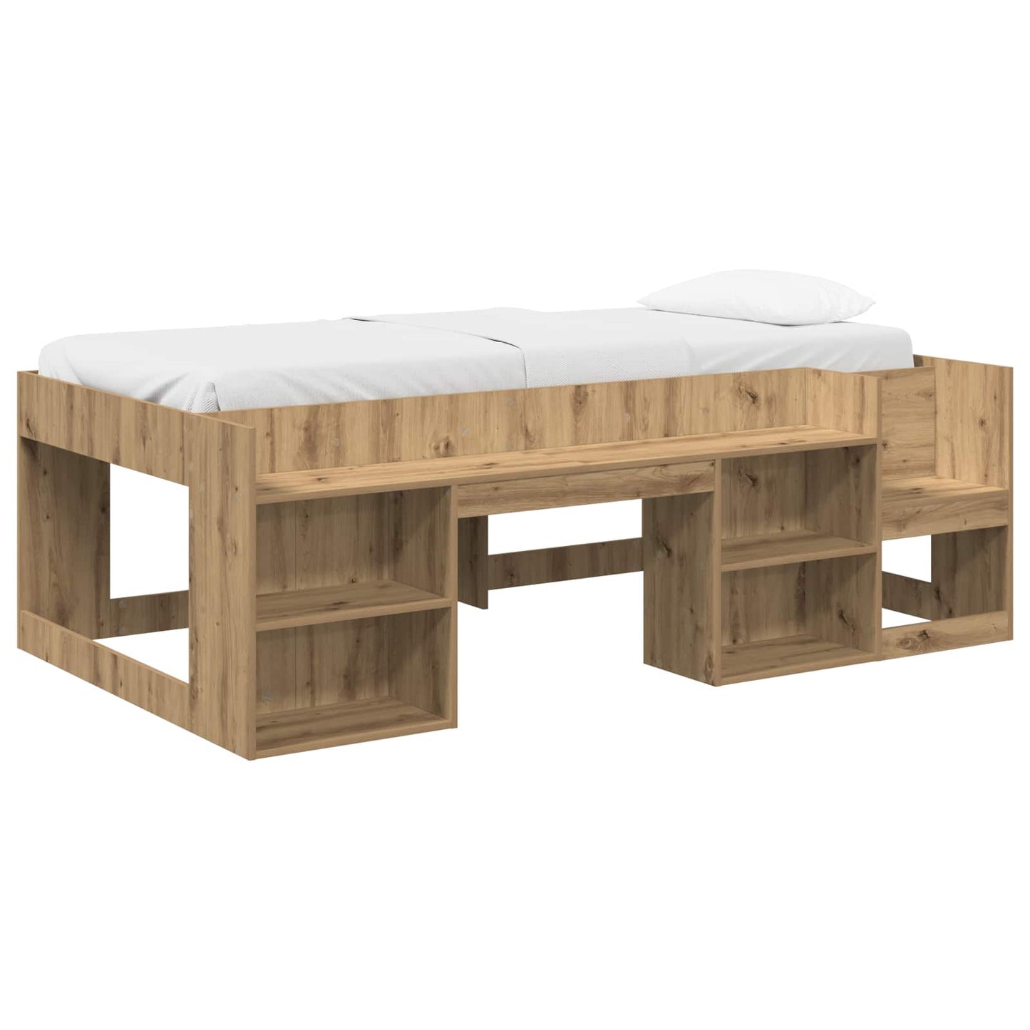 Barneseng med oppbevaring Artisan eik 90 x 190 cm