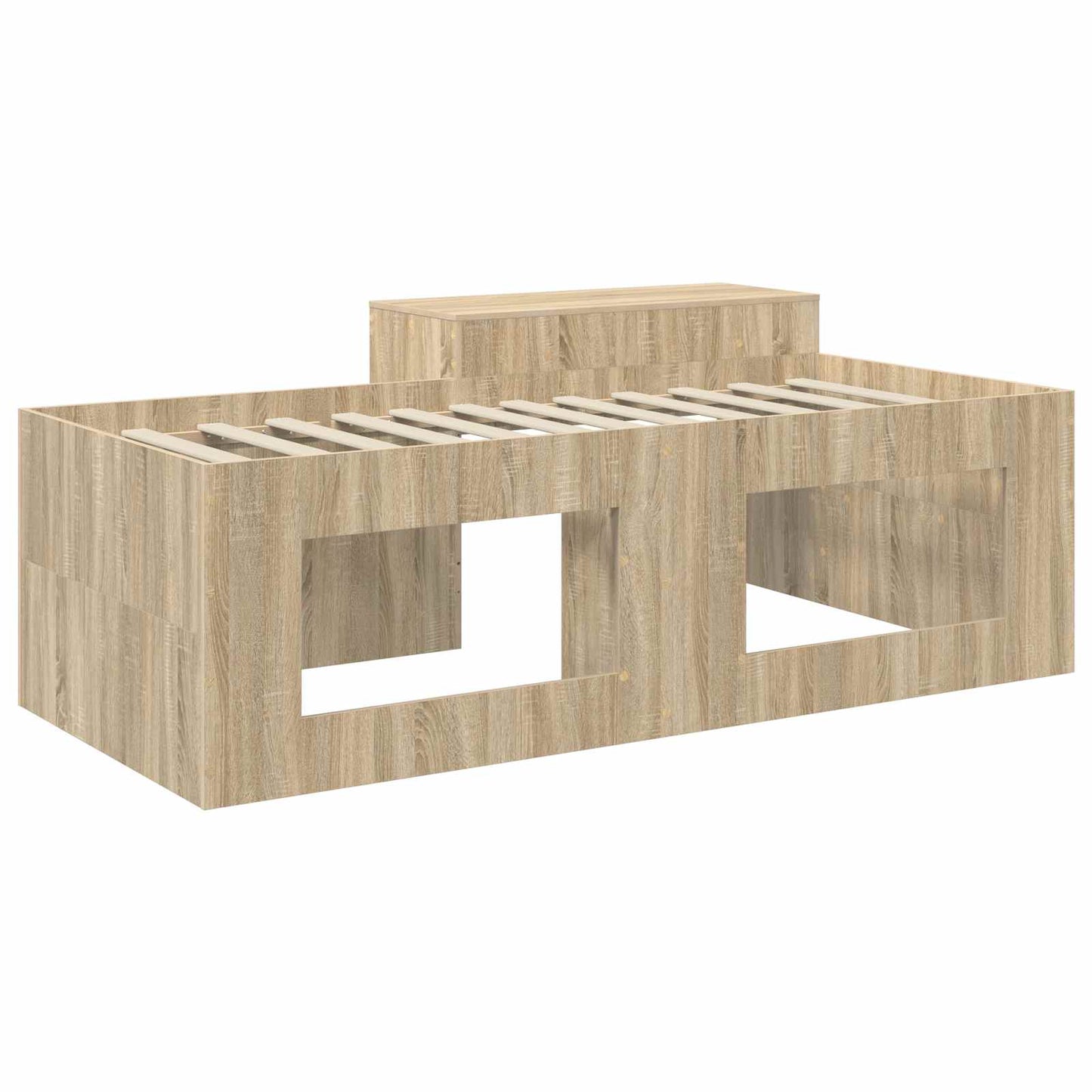 Barneseng med skrivebord Sonoma eik 90 x 200 cm Konstruert tre