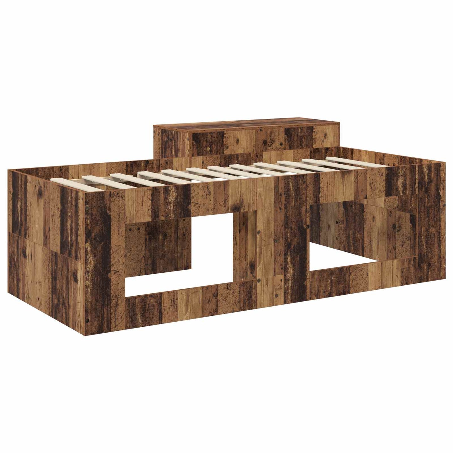 Barneseng med skrivebord Gammelt tre 98.5 x 200 cm