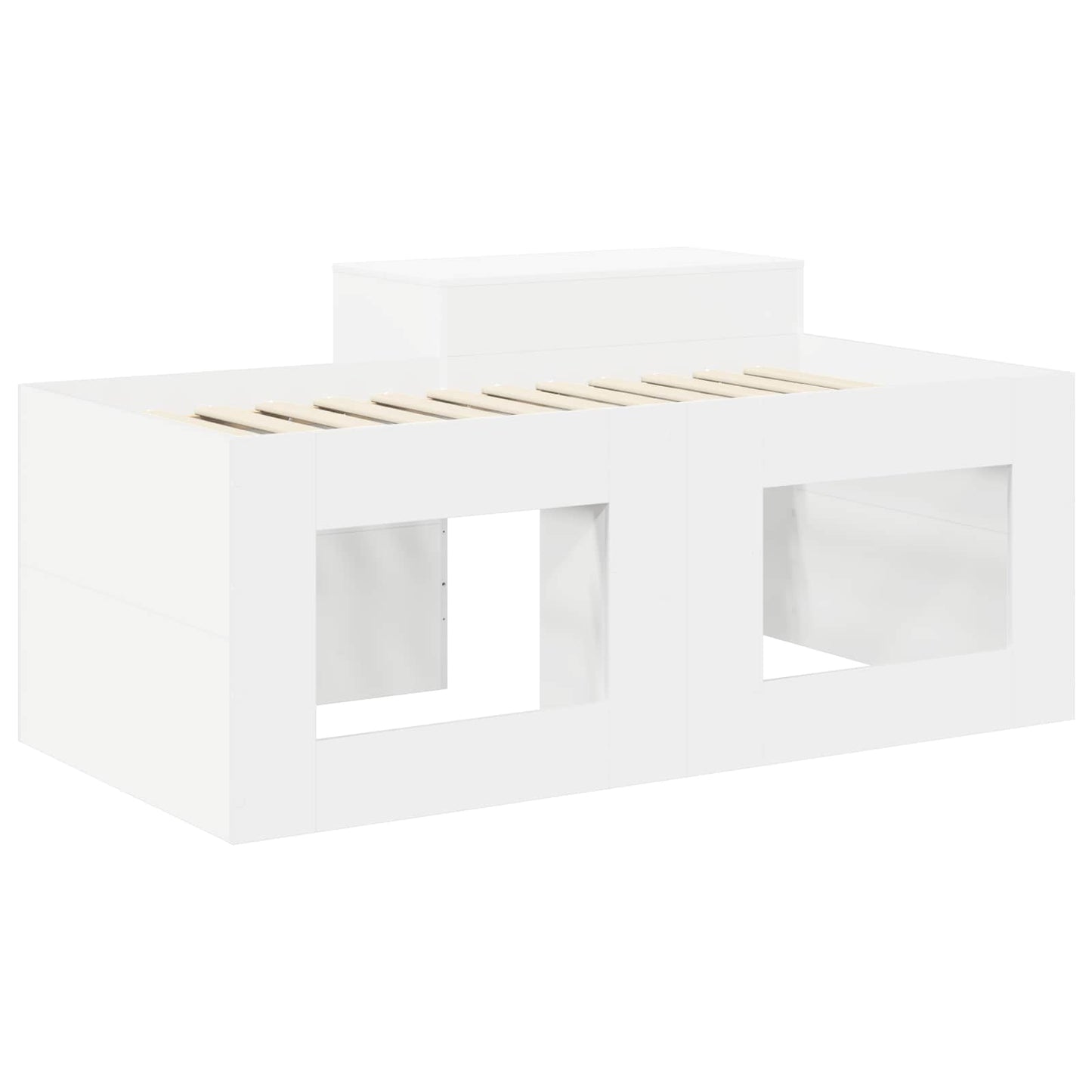Barneseng med skrivebord Hvit Konstruert tre