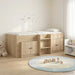 Loft Seng Ramme med Skap 3 stk. Sonoma eik Konstruert tre