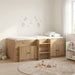 Loft Seng Ramme med Skap 3 pcs Artisan eik Konstruert tre