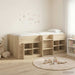 Loft Seng Ramme med Skap 3 stk. Sonoma eik Konstruert tre