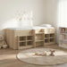 Loft Seng Ramme med Skap 3 stk. Sonoma eik Konstruert tre
