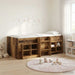 Loft Seng Ramme med Skap 3 stk. Gammelt tre Konstruert tre