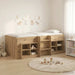 Loft Seng Ramme med Skap 3 stk. Artisan eik Konstruert tre