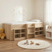 Loft Seng Ramme med Skap 3 stk. Sonoma eik Konstruert tre