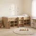 Loft Seng Ramme med Skap 3 stk. Artisan eik Konstruert tre