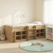 Loft Seng Ramme med Skap 3 stk. Artisan eik Konstruert tre