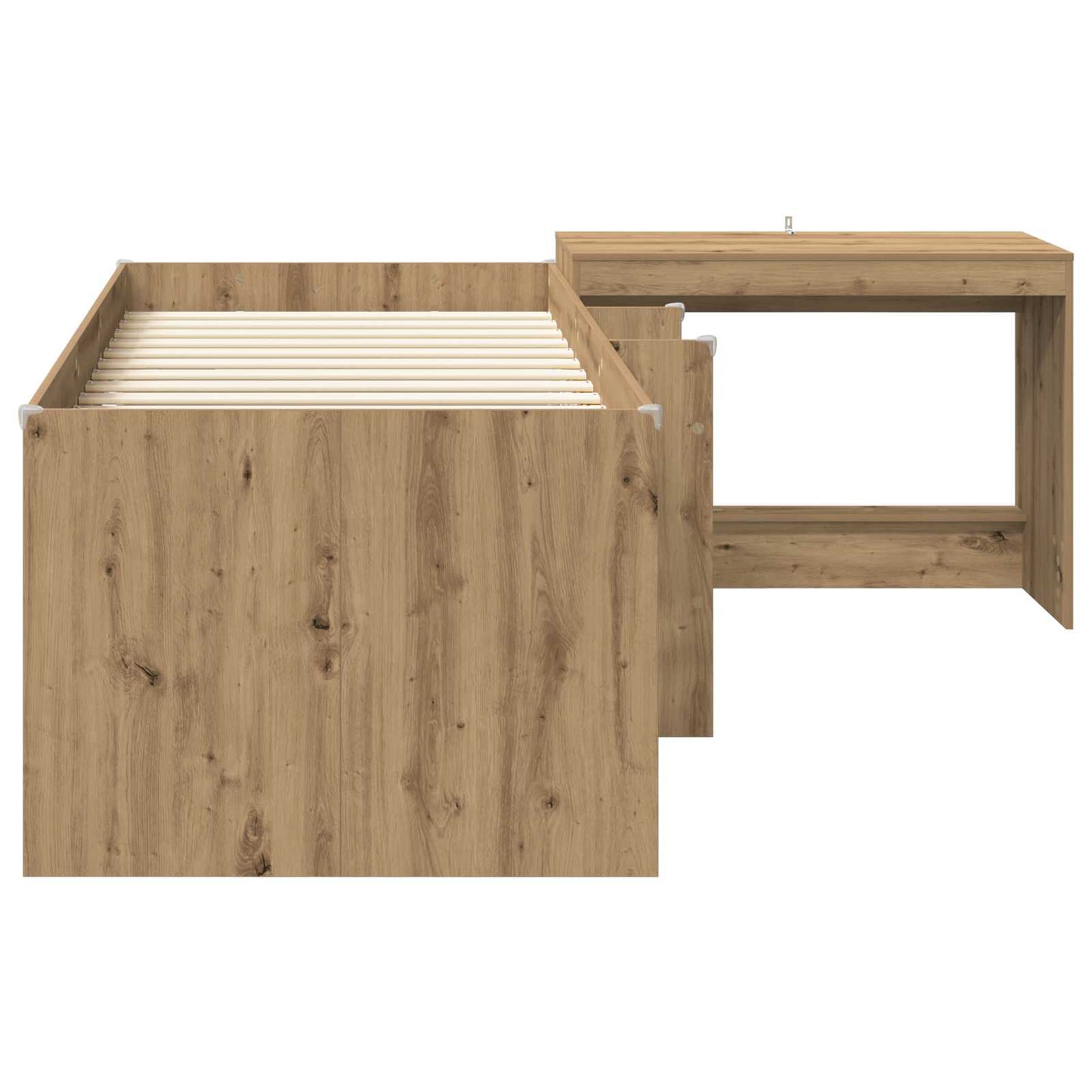 Sengeramme med Skrivebord 2 stk. Artisan eik Konstruert tre