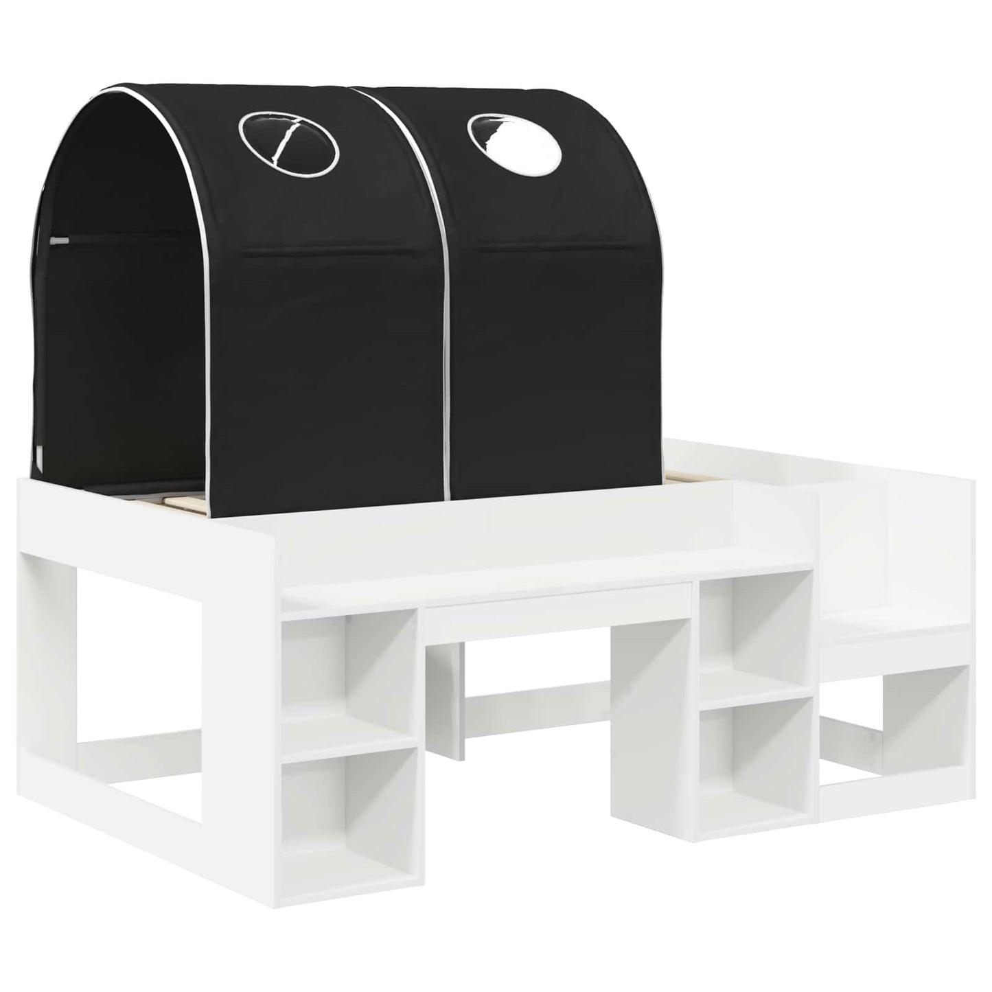 Seng med tunnel 4 pcs Hvit og svart Konstruert tre
