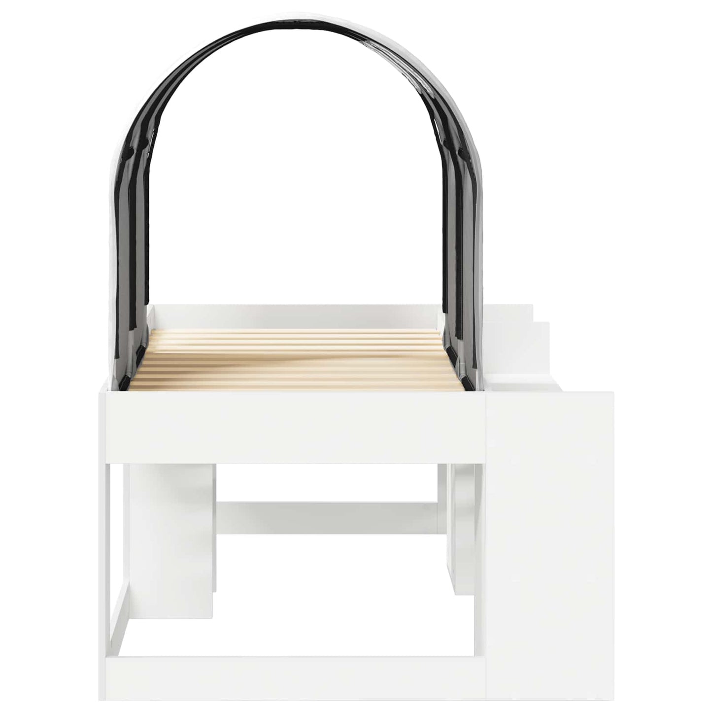 Seng med tunnel 4 pcs Hvit Konstruert tre